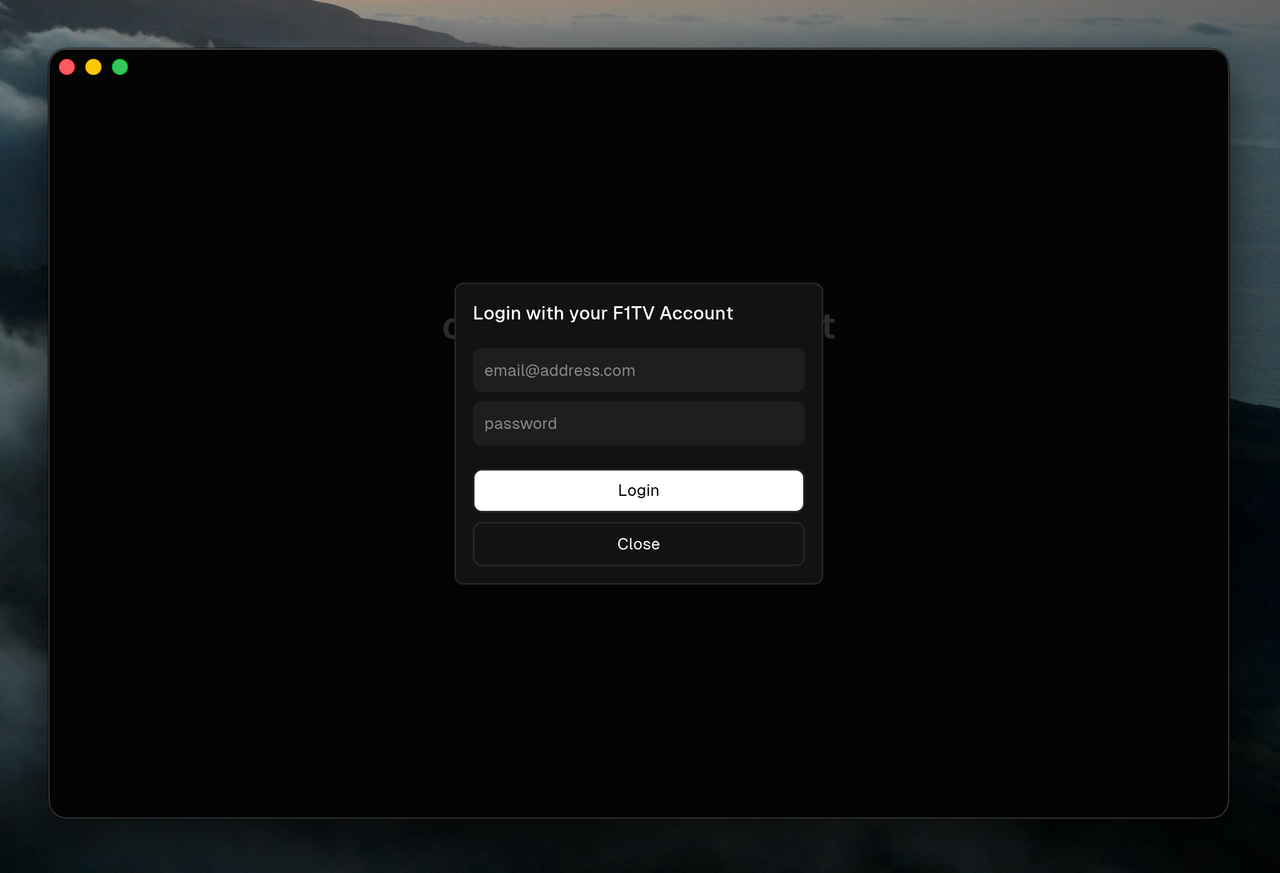 new f1 login directly inside of nitrous